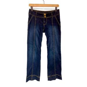 Vintage Jordache Lo Rise Stretch Jean 3/4  Distressed